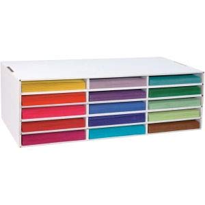 Armazenamento de papel para construção de sala de aula, branco, 15 compartimentos, Branco, 15 Slot
