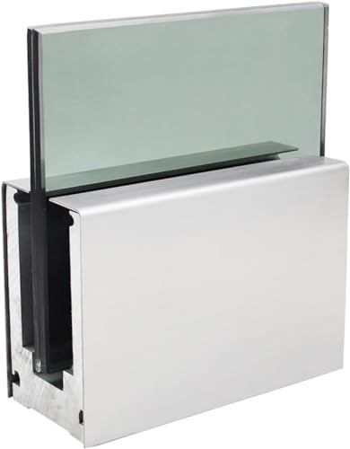 Poteau de balustrade en verre inox argenté pour garde-corps design de terrasse et balcon