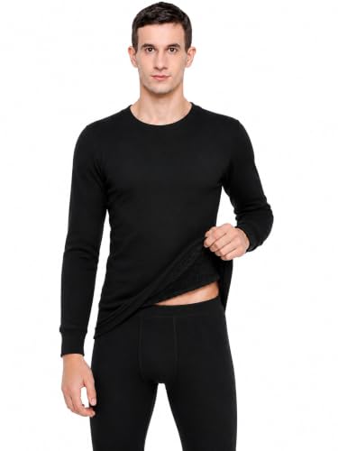 Image of BODYCARE Heat MAX - Fur Fleece Inside Men Round Neck full Sleeves Thermal Gold Plus Premium Range for Very high Warmth
