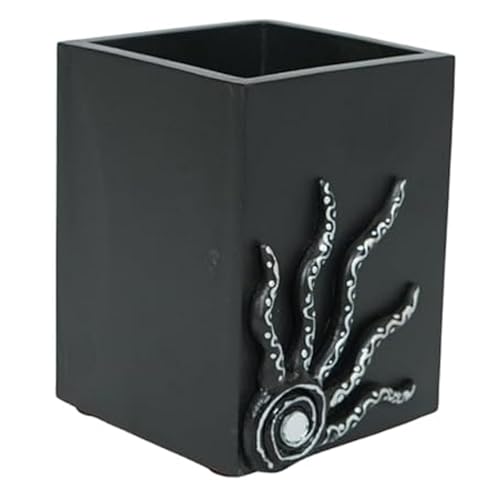 Image of Decorative Embossed Design Pencil and Pen Stand | Desk Organizer for Stationery Storage | Suitable for Office Desk, Study Table, Home and Workspace Use (Design 5)