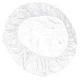 KAJNBN Mantel Redondo Ajustable de 48 Pulgadas con Elástico, Respaldo de Franela, PVC Transparente, Resistente y Reutilizable para Mesas Redondas en Uso Doméstico, Fiestas y Picnic