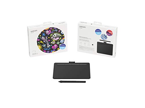 Image of Wacom Intuos CTL-4100 /K0-CX Digital Graphics Pen Tablet for Drawing (Black) Small (7.8-inch x 6.3-inch) | Battery Free Pen with 4096 Pressure | Compatible with Windows, Mac & Android