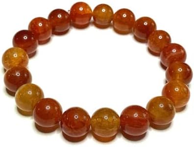 PACHAMAMA ESSENTIALS Pulsera de piedras preciosas naturales de 7 a 7.5 pulgadas, piedras preciosas elásticas de 0.315in, redondas, cuentas de