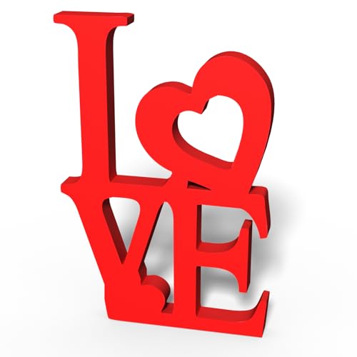Love Sign Wooden Blocks Valentines Day Decorations V-day Gift...