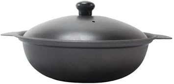 Cast Iron Casserole with lid, Double Ears for Easy Movement, Large Capacity Suitable for Family use, Suitable for Various Cooking Methods.-16cm