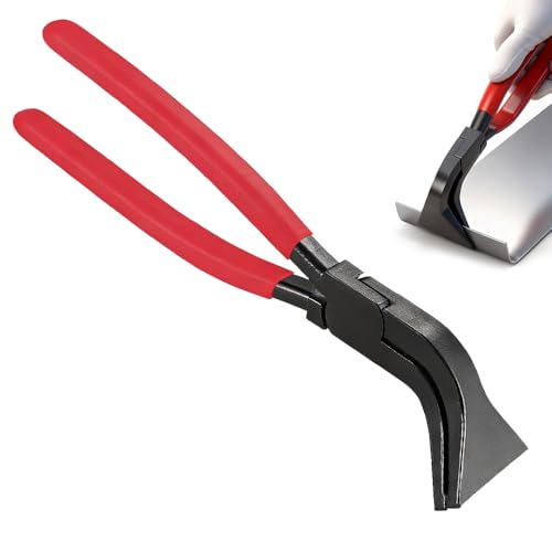 Wxeadu Pinza Piegata a 45°, Piega Lamiera Manuale, Larghezza Ganascia 60 mm, Pinza Piegatrice con Manico Antiscivolo, Rosso Pinzas Piegatrice a Mano per Piegare e Lisciare le Lamiera
