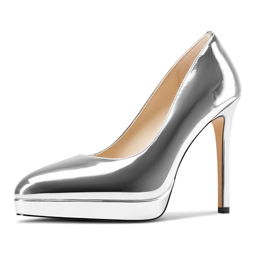 Image of Castamere Womens High Heels Platform Pumps Slip-on Stilettos 12CM Heel Office Dress Shoes