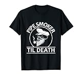 Pipe Smoker Til Death. Skull Smoking Pipe.