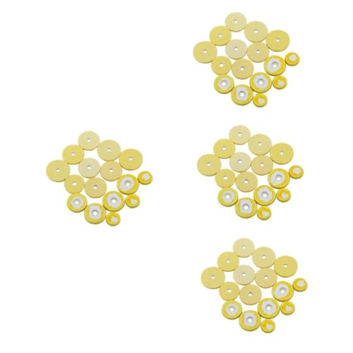 Levemolo 4pcs 16 1 16 in 1 Flute Pad Kit Replacement Elastic Pads for Flute Maintenance (light)
