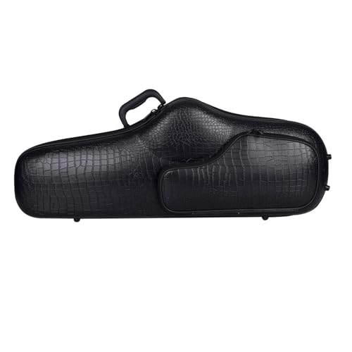 LOL-FUN アルトサックスケース 2 イン 1 キャリーバックパックケース 厚手調節可能ストラップ 軽量サックス保護バッグ 練習用, 黒