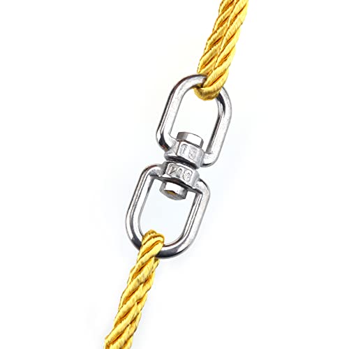 SUPDMZJ (2PCS M5 Stainless Steel Swivel Ring Double End Swivel Eye Hook Stainless Steel Eye-to-Eye Swivel Shackle Ring Connector - Image 2