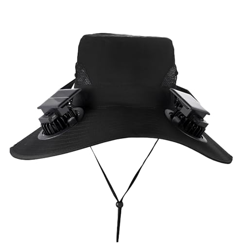 Gorra con ventilador solar | Ventilador de 4 capas, protección solar alimentada por energía solar, sombrero de pesca al aire libre, para pesca al aire libre, camping, jardín, senderismo