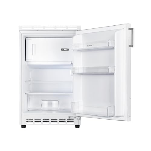 Amica Unterbau Kühlschrank dekorfähig für 815 cm Nische elektronische Steuerung Inverter Kompressor LED Beleuchtung Tür-Offen-Alarm, 82 liters