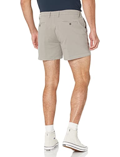 Image of Amazon Essentials Men's Slim-Fit 5 inch Flat-Front Comfort Stretch Khaki Chino Shorts with Elastic Waistband