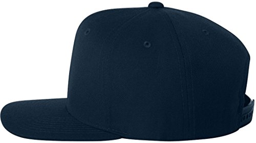 Yupoong Wool Blend Flat Bill Snapback Cap. 6089M - Dark Navy