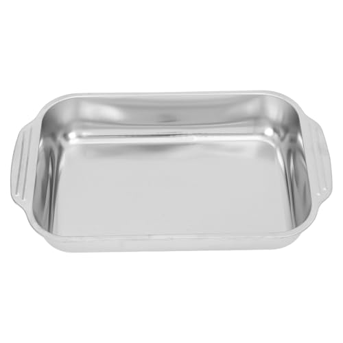 Plat à rôtir en acier inoxydable rectangulaire DOITOOL pour four et gril - 2