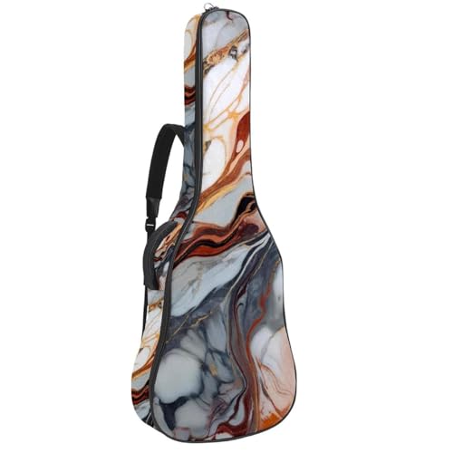 Housse guitare acoustique au design marbre naturel avec finitions élégantes et durables