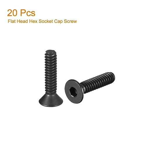 uxcell #5-40x1/2" Flat Head Socket Cap Screws - Image 3