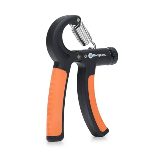 Bodyband Hand Grip Workout Strengthener, Adjustable Hand Gripper for Men & Women for Gym Workout Hand Exercise Equipment to Use in Home for Forearm Exercise, Finger Power Gripper 40 Kg Black-Orange