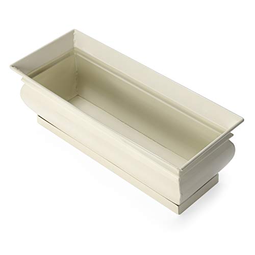 H Potter Herb Pots Indoor Planters With Drainage And Tray White Succulent Planter Window Sill Box Large Rectangular Outdoor Kitchen Flower Pot Garden Succulents Plants Ivory #TOP5