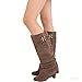 onlymakerheels Slouchy Wedge Suede Boots Knee High Pull On High Heels Brown Size9.5