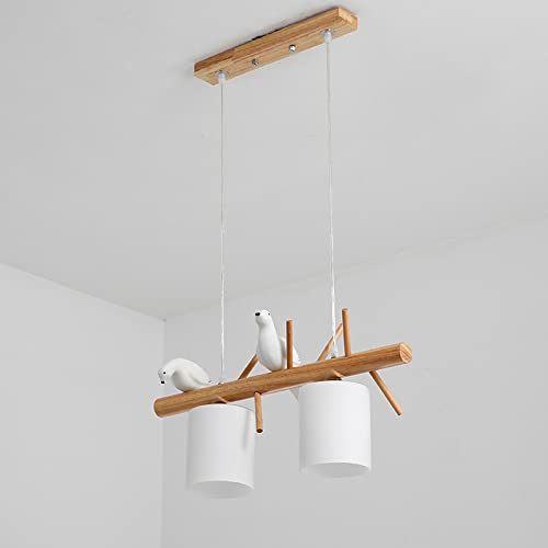 Lampe suspendue bois au design moderne épuré