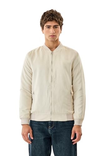 Image of SNITCH Men Casual Jacket | Regular Fit Textured Pattern With Lapel Collar & Full Sleeve | Polyester Blend Zip Closure For Everyday Street Style & Layering