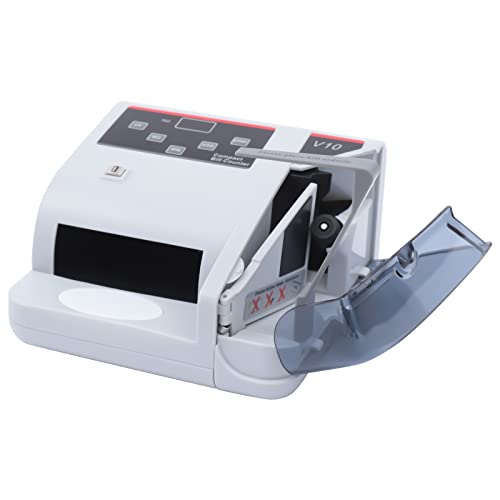 Portable Money Counter, Counterfeit Bill Detection Machine with LCD Display, UV/MG/IR Cash Counter, Counterfeit Detection Tool for Banks Stores Dollar RMB Euro