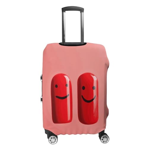 Red Smile Printed Luggage Cover Protector, Fits 18-32 Inch Luggage4