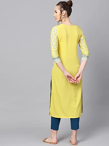 Image of Vaamsi Women's Crepe a-line Kurta (VPK1641E L Multicoloured)