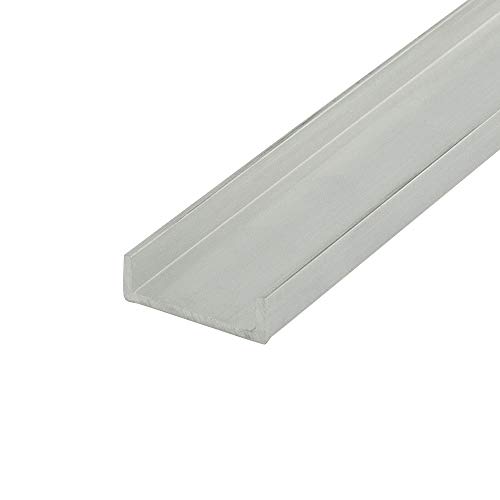 Outwater Alu357-M Mill Finish 7/8 Inch Inside Dimension Aluminum U Channel C Channel 72 Inch Lengths (Pack of 18 Pieces, 108 feet Total)