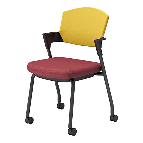 【メーカー配送・設置・組立】コクヨ ミーティングチェア 会議用椅子 プロッティ Protty スタッキング 肘付 カバー交換可能 キャスター 背座クッションタイプ K17-B22CW-AG1S2