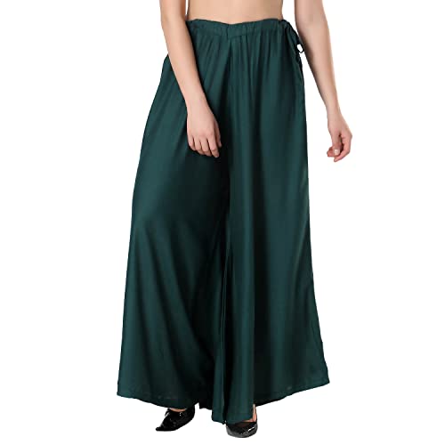 Image of Super Soft Flared Solid Rayon Sharara In 10 Attractive Colours For Women's And Girl's