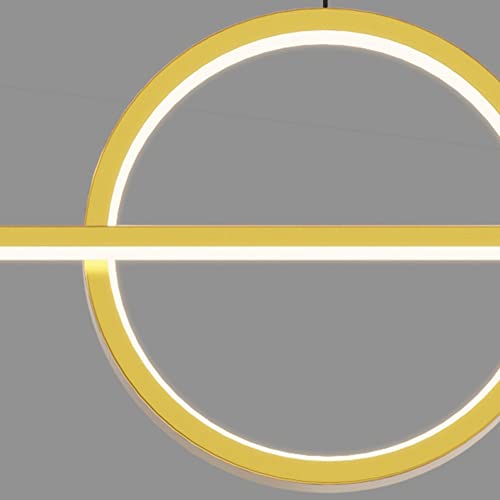 Lámpara colgante geométrica de metal y pantalla acrílica de lujo 6