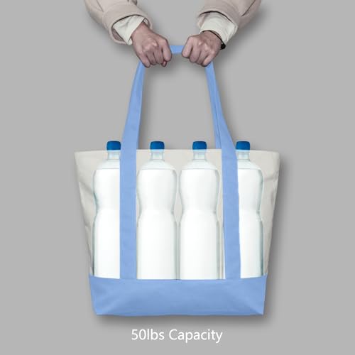 TOPDesign Canvas Tote with Pocket