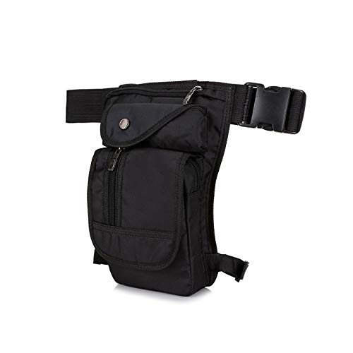 Motorrad-Hüfttasche aus Nylon für Männer und Frauen, für Reisen, Outdoor, Camping, Schwarz Cover