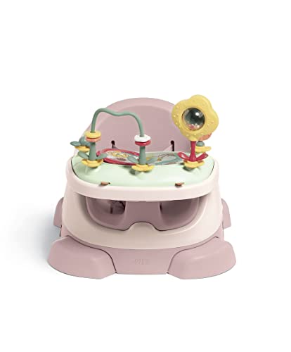 Mamas & Papas Baby Bug Booster Seat for Dining, Detachable Tray, Harness, Adjustable Seat and Non-Slip Feet, Blossom (Pink)