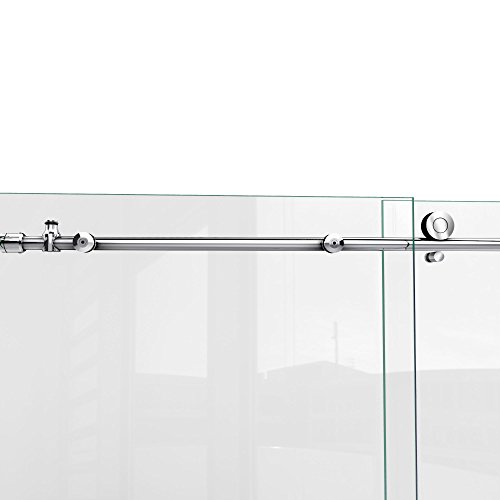 Dreamline Shdr-61607610-07 Shower Door, 56-60 In. W X 1 In. D X 76 In. H, Brushed Stainless Steel #TOP7
