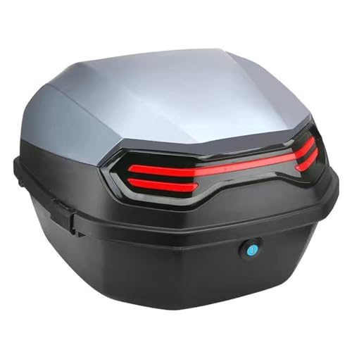 DGOINGPI Motocicleta Top Case Baúl Superior con diseño de Personalidad para Motocicleta, Gran Capacidad, diseño de Tortugas Marinas, para Scooter, baúl Trasero para Casco Baúl de Moto(Gray)