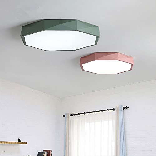 Plafonnier LED 3 couleurs réglables luminaire encastré rose 40cm