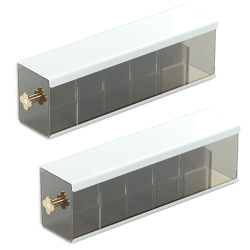 Flaroey Caja de Almacenamiento con Cajón para Montar en la Pared, Diseño Transparente de Múltiples Rejillas, Adecuada para Ropa Interior, y Corbatas