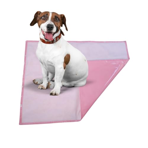 Tapete Higiênico Pet Lavável 50x65 cm Reutilizável 2 Unidades para Cachorro (Rosa)