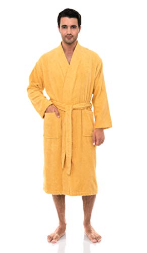 TowelSelections Men’s Robe, Turkish Cotton Terry Kimono Bathrobe Large/X-Large Golden Cream