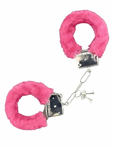 Guirca 17574 Handschellen mit Plüsch und Schlüssel, Rosa