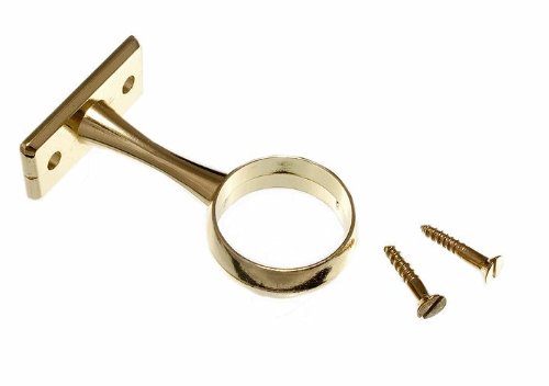 Lot de 10 supports centraux pour tringle de penderie plaqué laiton 25 mm