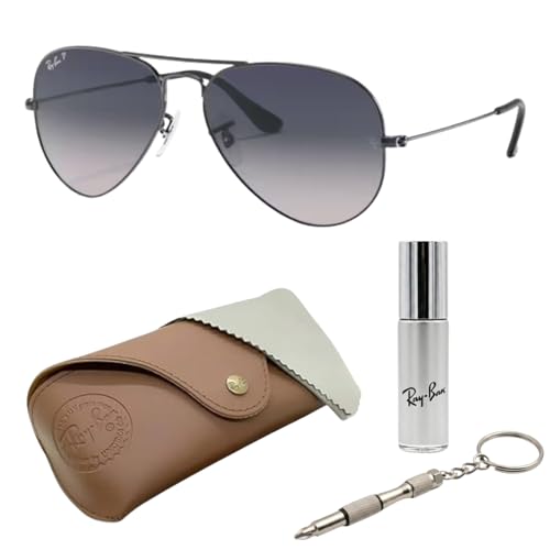 Image of Ray-Ban RB3025 CLASSIC AVIATOR POLARIZED Sunglasses for Men & Women with Official Eyewear Kit