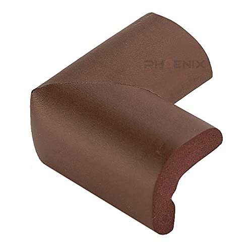 コーナーガード 4個セット クッション L字型 テーブル 机 角 ケガ防止 キッズ ベビー 高齢者 衝撃吸収 セーフティーグッズ コーナークッション 両面テープ 付 家庭 業務用 コーナーガードL型,ブラウン