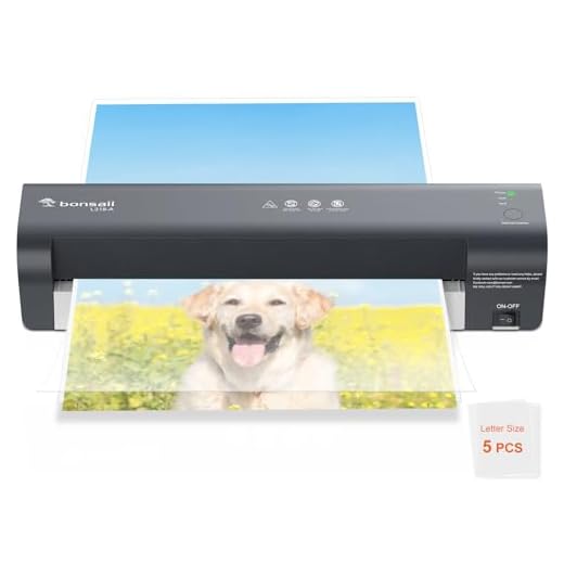 Bonsaii Plastificatrice A3, protezione da inceppamenti, sistema di controllo della temperatura NTC, 80-125 micron, plastificazione veloce, plastificatrice per scuola, ufficio e casa (L318-A)