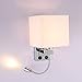 Produktbild OurLeeme Bedside Wandleuchte, 2 in 1 LED Leselampe Moderne Hotel Schlafzimmer Wandleuchte2 Kippschalter für Wohnzimmer, Schlafzimmer (Lampe nicht enthalten) (1 Licht)