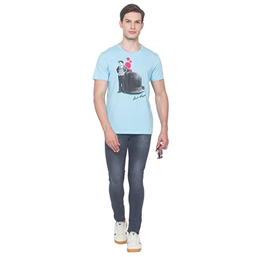 Image of Spykar Men's Printed Slim Fit T-Shirt